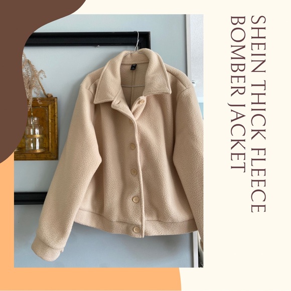 SHEIN Jackets & Blazers - 40. Cozy Thick Fleece Bomber